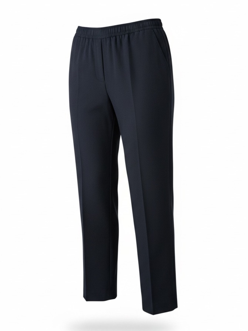 Alfred Dunner Women's Black Straight-Leg Pull-On Dress Pants